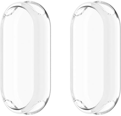WIIKAI 2 Paquete Fundas Compatible con XiaoMi Mi Band 9,con Xiaomi Mi Smart Band 9 Protector Funda Protector de Pantalla TPU Suave Protección Carcasa Funda Case.(Transparente)