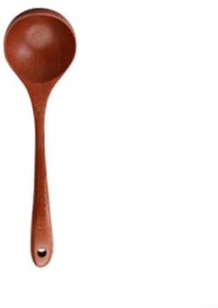SMZhomeone Grande louche à soupe en bois d'ébène avec trou de suspension - Robuste et élégant