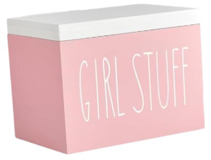 Baoblaze Tamponhalter für Badezimmer, Lady Stuff, Taschentuchbox mit Klappdeckel, herausnehmbare Trennwand, Organizer, Schreibtisch-Aufbewahrungsbox für, Rosa