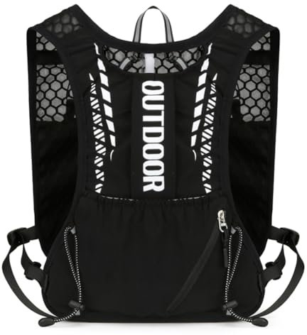 GETBSTOOP Running Hydration Vest, Lightweight Reflective Running Vest Pack, Hydration Vest Daypack with Adjust Chest Straps for Men Women Marathon Trail Running Cycling Hiking Climbing