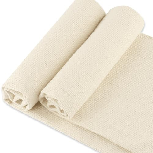2 Stück Mönchstoff Punch Needle, 50x50cm Baumwoll Punch Needle Stoff, Feines Gitternetz Tufting Tuch, Waschbar & Haltbar Tufting Stoff, für DIY-Kleinkunstprojekte & Geschenke