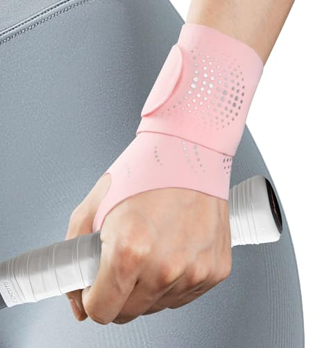 AuraFusion Bandages de Poignet en Rose, Bandage de Poignet Ultra-Fin élastique pour Le Sport, Soutien de Poignet pour Le Fitness et la Musculation
