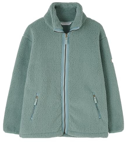 LightHouse Women's Cobh Fleece Jacket - Warm Full Zip - Funnel Neck - Straight Fit - Two Front Pockets - Cosy Outdoor Layer - Sage - Size 8