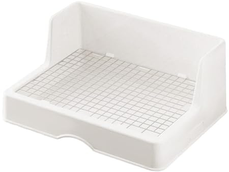 Ronyme Kaninchentoilette mit Gitter, Ecktoilette, leicht zu reinigende Haustiertoilette, Schlafplatz für Hamster, Garten, Innenbereich, Kleines Raster 16 Mm