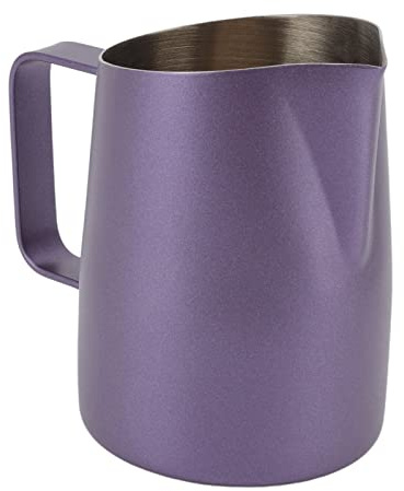 Floolinct Milk Frothing Pitcher, 250ml Stainless Steel Milk Frother Cup, Steaming Pitcher for Cappuccino, Latte Art, Coffee Machine Accessories Barista Tools, Lilac (450 ml)