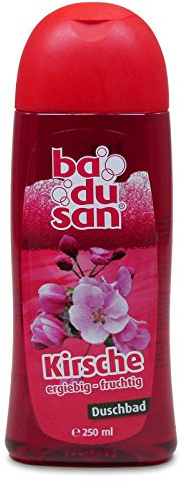 10er Pack badusan Duschbad Kirsche 10 x 250 ml langanhaltende Frische Duschgel Körperpflege Duschen Pflegedusche Showergel