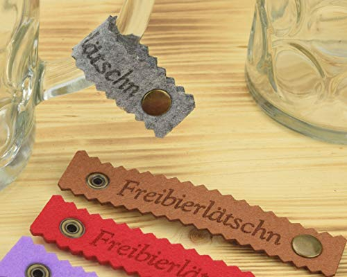 Henkelband 'Freibierlätschen' - Oktoberfest Maß Maßkrugband - Farbe wählbar - 1 Stück