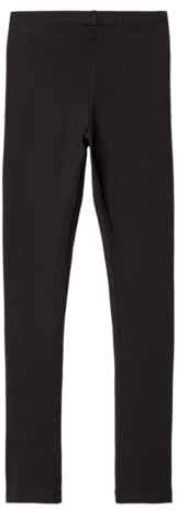 NAME IT Mädchen Basic-Leggins Bio-Baumwolle schwarz 134