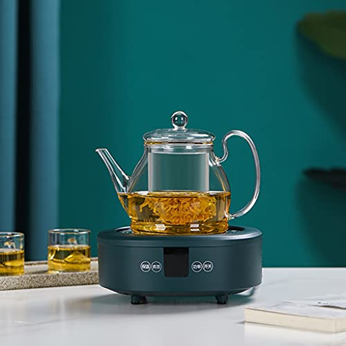 Electric Ceramic Mini Stove Induction Cooker, Mini Tea Stove Heat Fast Portable Hot Plate Multifunction for Office Home Use (Color : Blue)