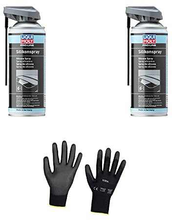 Iloda 2xOriginal Liqui Moly 400ml Pro-Line Silikonspray 7389 Schutzhandschuhe