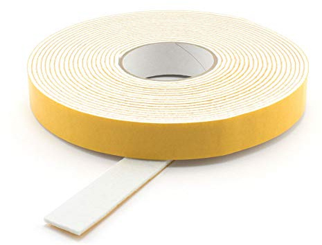 GLEITGUT Filzband selbstklebend Weiss Filzklebeband Meterware 5 Meter Filzstärke:3 mm (Breite 40 mm)