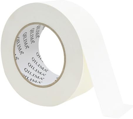 QILIMA Cinta blanca de fácil rasgado no reflectante Cinta Gaffer 50MMX27M Cinta multiusos de grado profesional sin residuos