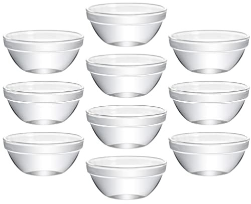 MAGICLULU 10pièces Bols à Dessert Transparent Bols à Salade Créatifs Pour Fruits Glaces Et Tiramisu