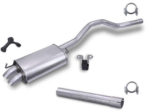BESTPRICE ATP Auspuff Schalldämpfer Set 1x Endschalldämpfer, 1x Abgasrohr, mit