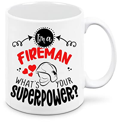 Mr. Gadgets Tasse Handwerk Süße Geschenkidee - ich bin. Was ist deine Supermacht (Feuerwehr)