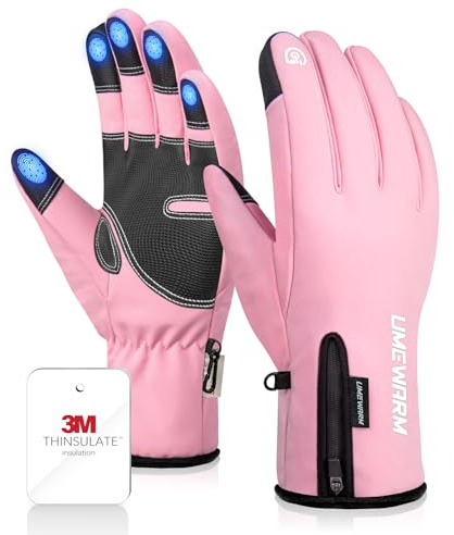 UMEWARM -10℉ Waterproof Winter Gloves Men, Touchscreen Fingers Snow Ski Gloves Women, 5-Layer Touch Screen Cold Weather Gloves