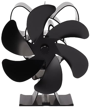 Wärmebetriebener Ofenventilator, Kaminventilator aus Aluminiumlegierung mit 6 Flügeln, Leiser, Nicht Elektrischer Ventilator für die Küche zu Hause