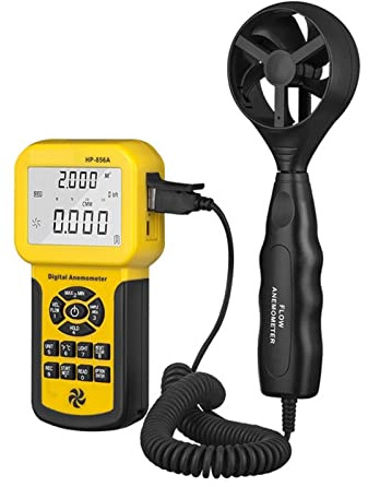 HP-856A Digital Wind Speed Air Volume Meter Anemometer USB Handheld With Data Logger And Carry Case