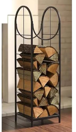 NUNETH Kaminholzregal 120 cm Extra Groß Brennholzhalter, Innen Außen Holzscheit-Aufbewahrungsorganisator für Die Feuerstelle Am Kamin, Brennholz-Ausstellungsstand für Zuhause, Veranda, Wohnzimmer