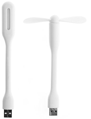 USB Fan Flexible Portable Bendable Mini Fan With LED Light For Power Bank Mobile Phone Computer LED Light Summer Gadget Plastic Fan And Light Set Novelty USB Fan And Light Computer Accessories Fan And