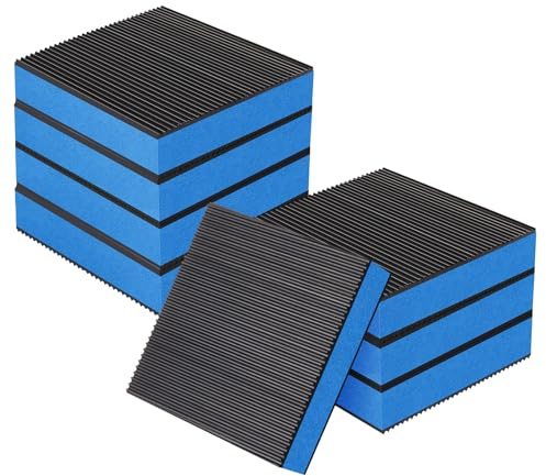 Pangda 8 Pack Heavy Duty Anti Vibration Pads 4 x 4 x 7/8 Inches EVA Rubber Noise Reduction Mat for Washer, Treadmill, Hvac, Air Conditioner Floor Protector, Non-slip Durable