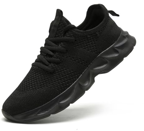 ZDFQLGV Scarpe Sportive da Uomo Leggere e Confortevoli Traspiranti e Antiscivolo Scarpe Casual Scarpe da Corsa di Moda Scarpe da Tennis Nero EU 41