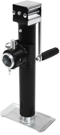 Ecoggeder 1 pezzo/2 supporti per rimorchio, altezza regolabile: 45,5 – 71 cm, piedini di supporto con manovella, 1 t, supporto per carichi pesanti, supporto per rimorchi, roulotte, yacht (2)