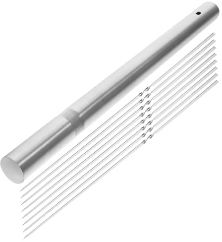 POPETPOP Brochettes Métal Pour Barbecue Bâtonnets De Griller Accessoire De Grillades
