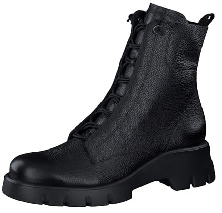 Paul Green Damen Schnürstiefelette, Frauen Schnürstiefeletten,halbstiefel,Kurzstiefel,uebergangsschuhe,uebergangsstiefel,Schwarz (Black),40 EU / 6.5 UK
