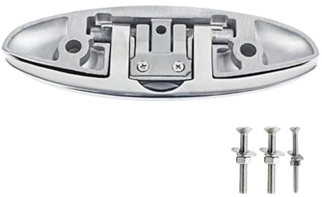 PhnkjGh Kayak Cleat, Folding Boat Lamp - Foldable Boat Rope Sticks, 5 & 6 Inch Foldable Boat Cleats, Boat Mooring Parts, Boat Lifting Rope Bolts, Mooring Accessories for , Boats and Deck