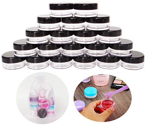 Wopanxye 20 Stück Döschen, 3g Leere Proben 3ml Klein Kosmetik Behälter mit Deckel für Kosmetikdose, Make-up, Lidschatten, Nägel, Proben, Lipgloss, Balsam, Badlotion, Gesichtscreme, Salben
