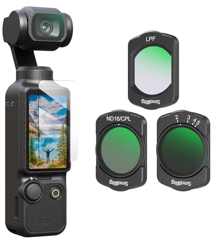 SMALLRIG Magnetic Filters Set for Dji Osmo Pocket 4/3, VND2-5, ND16/CPL, LPF Filter and Screen Protector - 4776