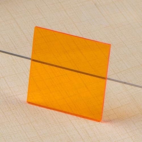 2 STK. 4 mm farbige Kunststoff-Acrylplatten, farbige Acrylplatten, klare Platte for Schneiden, Acrylplatten(Yellow,200x300mm)