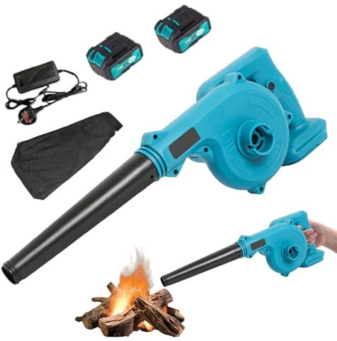 Aspiradora sopladora de Hojas - soplador inalámbrico 2 en 1 para soplar Hojas,Aspirador Multifuncional para Limpiar el Polvo y cuidar el jardín