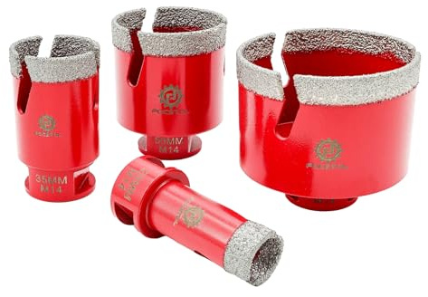 Foret Diamant Kit Trepan Carrelage - FOCSTOL Scie Cloche Carrelage Kit pour Porcelaine Marbre Granit 4 pièces (20/35/50/68mm)