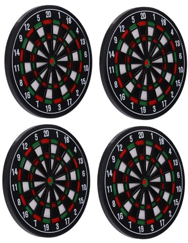 GARVALON 4stücke Getränkematte Tassenmatten Tassenunterlagen Dartscheiben-tassematte Tassenmatten Für Tisch Tassenunterlagen Für Getränke Aus Strapazierfähigem Kunststoff rutschfest Und LAN