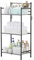 LIUBEI Porta asciugamani bagno, Scaffale a 3 Livelli, Scaffali da Bagno in Metallo, Scaffale Salvaspazio, Mensole per Bagno, Cucina, Soggiorno, Camera da Letto, Balcone, Nero