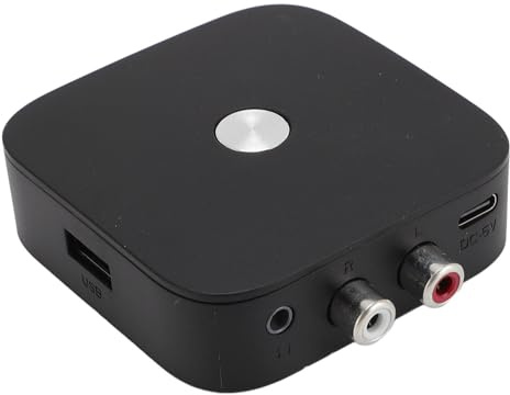 Bluetooth 5.0 NFC -mottagare för Home Stereo, Trådlös Ljudmottagare för Musikströmning Sound System, Wireless Bluetooth 5.0 NFC Ljudmottagare med Fjärrkontroll för