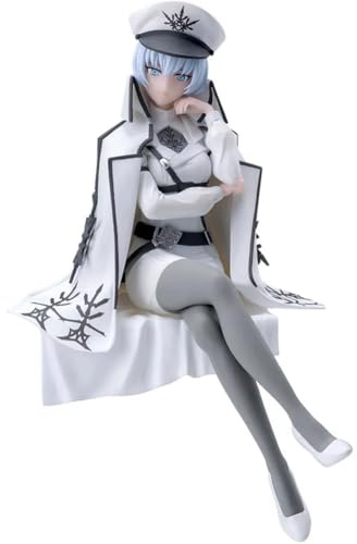 DEXSHUN Weiss Schnee Figur Anime Nudel Stopper Figur Anime Statue 13cm PVC Sitzende Position Statisches Modell Handmade Collectible Desktop Ornament