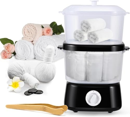 Calentador de toallas 2 en 1, 6 l, gran capacidad, vaporizador para toallas calientes, uso simple y versátil para peluquería, salón de belleza, spa, manicura, hotel, casa (negro)