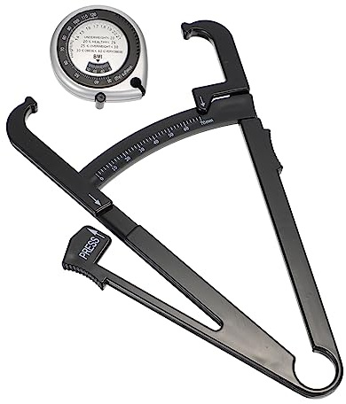 Veemoon 2 Piezas Pinza Medidora de Grasa Corporal Portátil Métrica Forma de para Imc y Control de Grasa Fitness y Salud