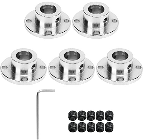 5 Pcs Flange Coupling Connector 10mm Inner Diameter Guide Shaft Motor Shaft Axis Fittings for Mechanical Transmission