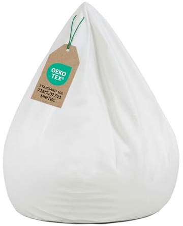 DreamRoots Fodera interna pouf sacco M 75x120 cm - sacco interno senza imbottitura da riempire con palline di polistirolo, rivestimento di ricambio per bean bag