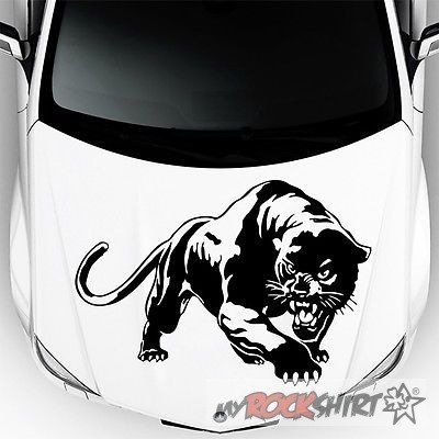 Panther Motorhaube 60 cm Aufkleber für Auto,Scheibe, Lack,Wand,Wandtattoo aus Hochleistungsfolie für alle glatten Flächen von myrockshirt® Autoaufkleber Tuning Decal Sticker