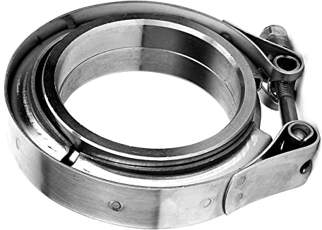 Yctze 2 Piez Brida de Abrazadera de Banda en V de Abrazadera de Escape Tubo de Escape Turbo de Acero Inoxidable 304 Con Kit de Abrazadera para Tubo de Escape