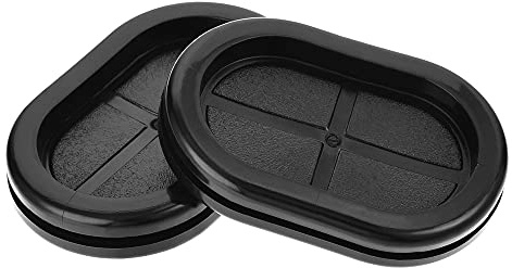 sourcing map Goma Ojal Ovalado Doble Cara Montaje Tamaño 40 x 25mm para Cable Protección 4Uds