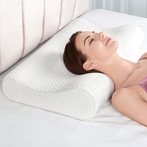 AM AEROMAX 32 King Size Contour Memory Foam Pillow, Cervical Pillow for Neck Pain Relief, Neck Orthopedic Sleeping Pillows for Side, Back and Stomach Sleepers