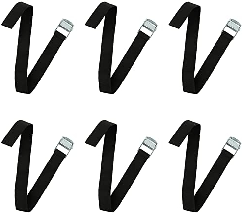 6Pcs Heavy Duty Ratchet Tie Down Straps with Quick Release Cam Buckle - Tensioning Belts for Car, Bicycle, Cargo Trailer & Luggage Carrier