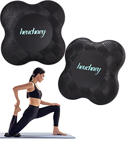 Yoga Genouillère 2Pièces,Yoga Coussin De Genou Pad Genouillère,Tapis Yoga Antidérapantsnoires 20 * 20cm, adaptées au Yoga Support Genoux pour Le Yoga, au Stretching, protégeant Genoux et Les Coudes