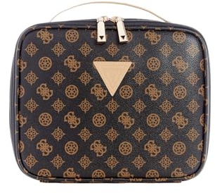GUESS Wilder Travel Cosmetic Organizer Case Brown